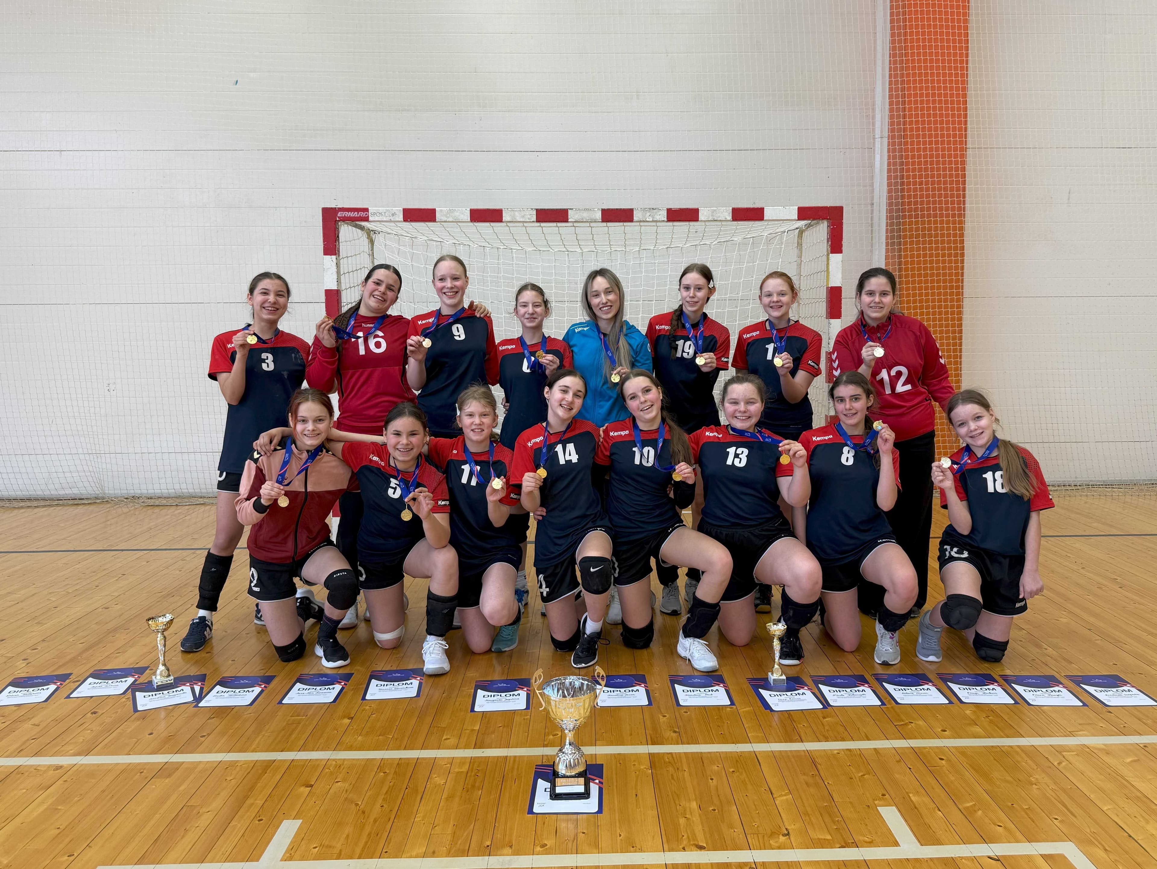 Käsipalliklubi Mella võistkond on 2025 Eesti meister tütarlaste U14 käsipallis
