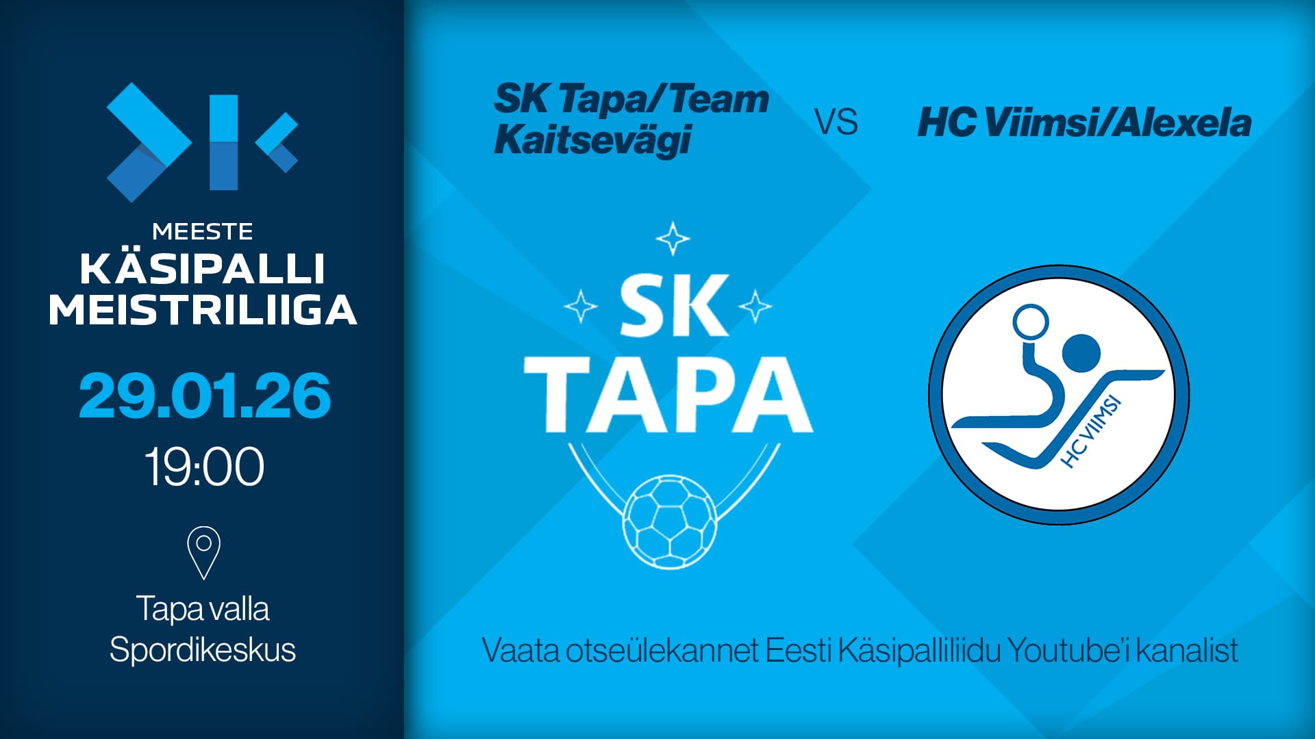Vaata otse 2026 Eesti meistrivõistluste meeste meistriliiga kohtumist