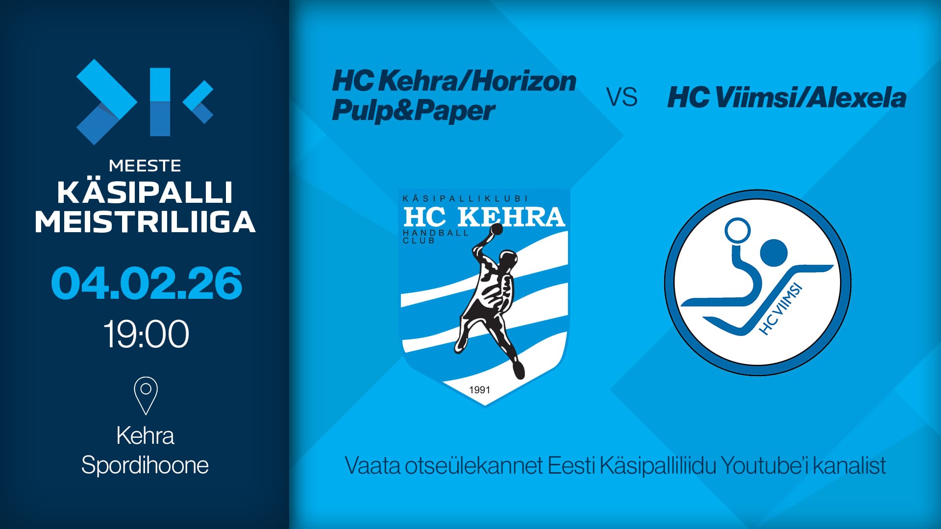 Vaata otse 2026 Eesti meistrivõistluste meeste meistriliiga kohtumist