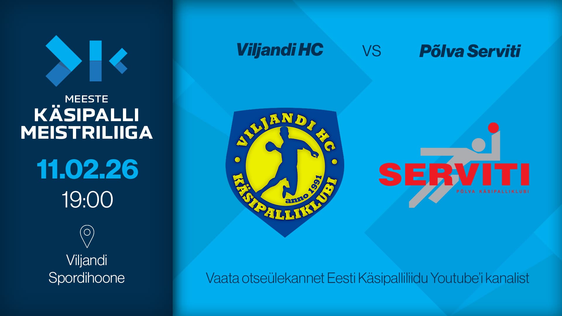 Vaata otse 2026 Eesti meistrivõistluste meeste meistriliiga kohtumist