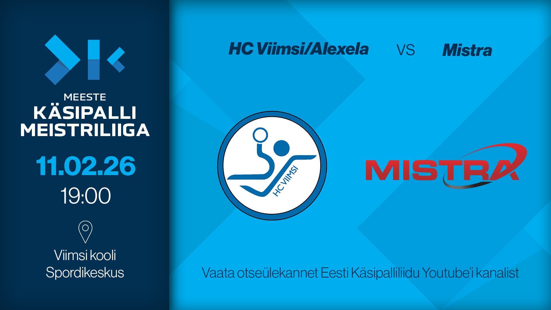 Vaata otse 2026 Eesti meistrivõistluste meeste meistriliiga kohtumist