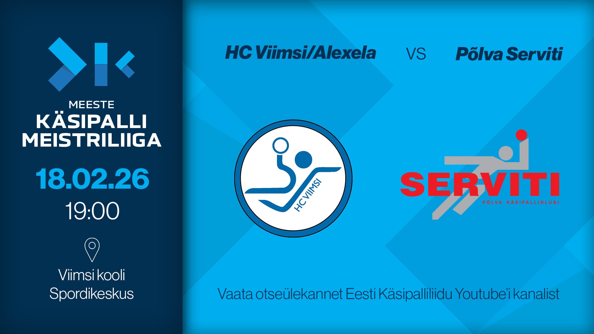 Vaata otse 2026 Eesti meistrivõistluste meeste meistriliiga kohtumist