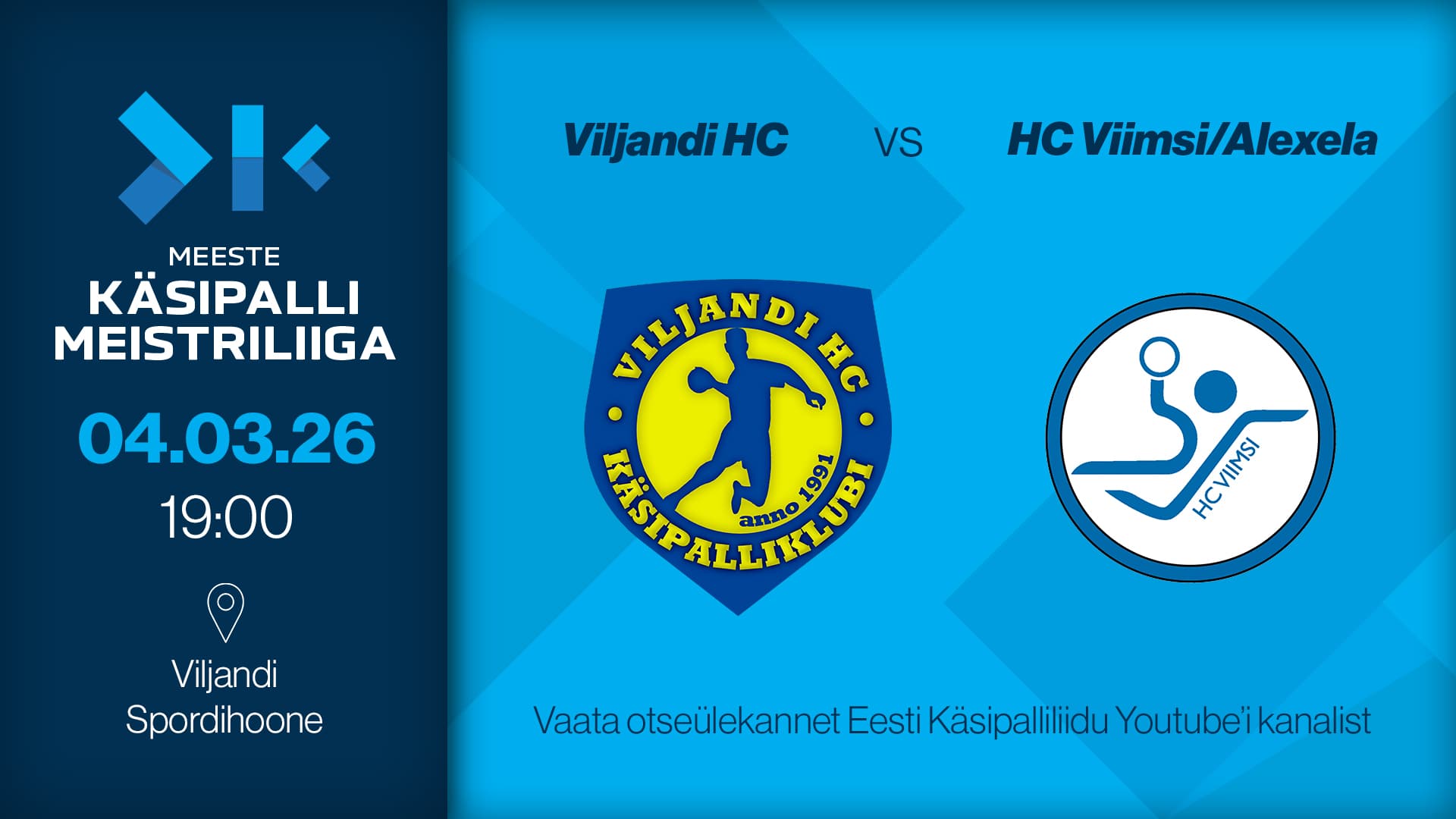 Vaata otse 2026 Eesti meistrivõistluste meeste meistriliiga kohtumist