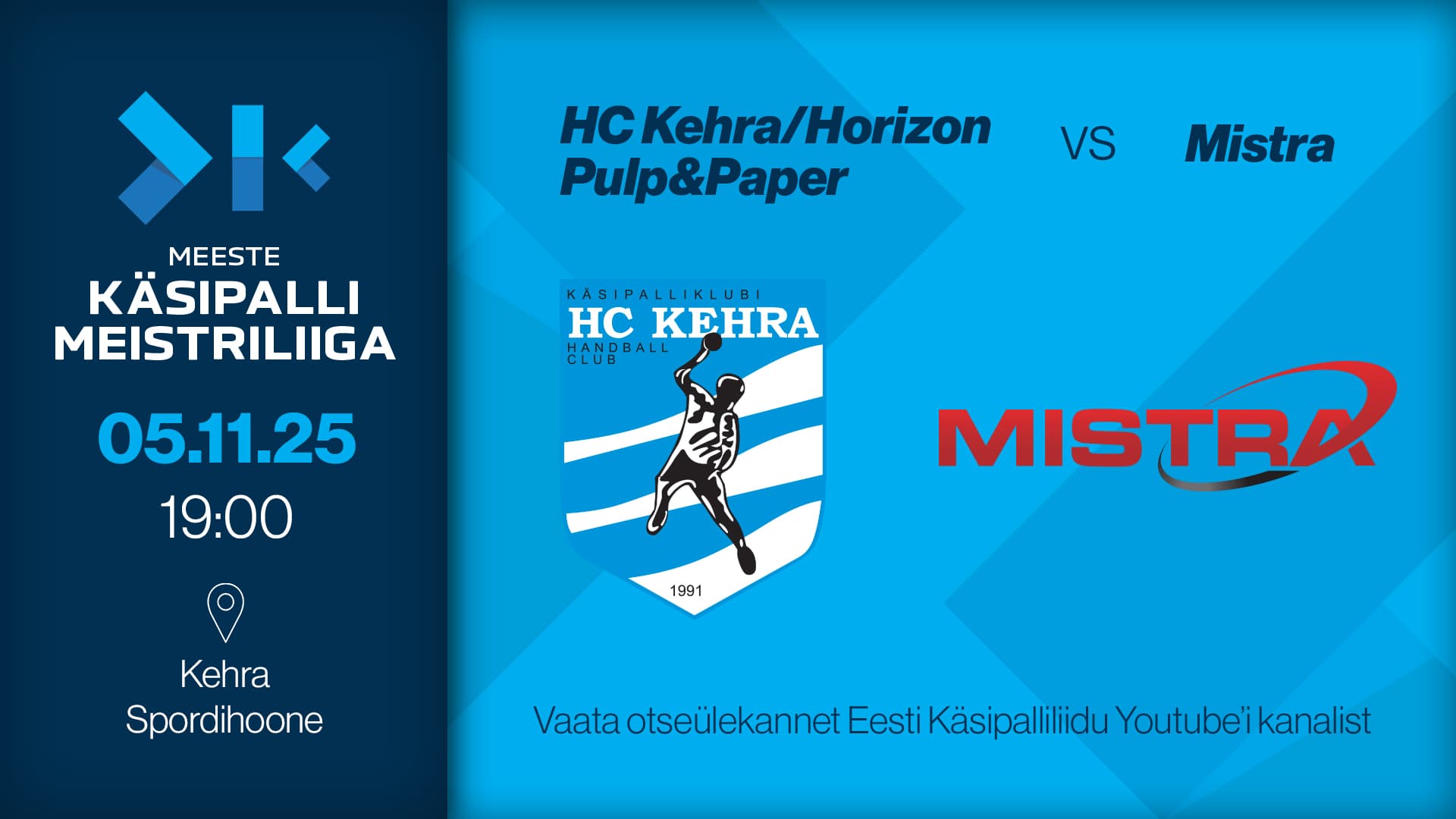 Vaata otse 2026 Eesti meistrivõistluste meeste meistriliiga kohtumist