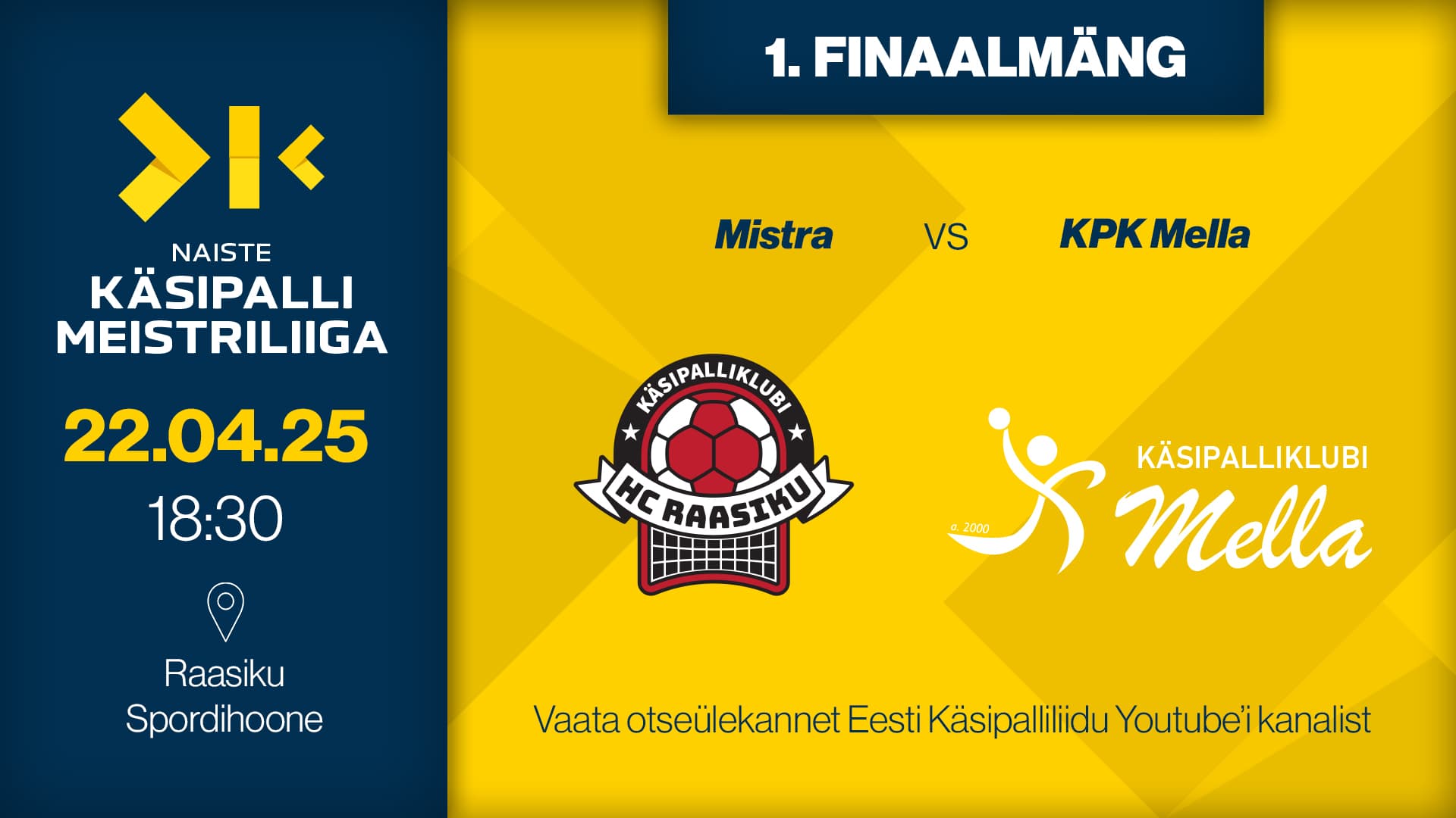 Vaata otse 2025 Eesti meistrivõistluste naiste meistriliiga finaalmängu