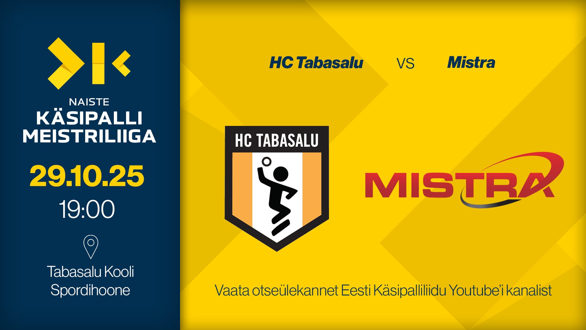 Vaata 2026 Eesti meistrivõistluste käsipalli naiste meistriliiga kohtumist